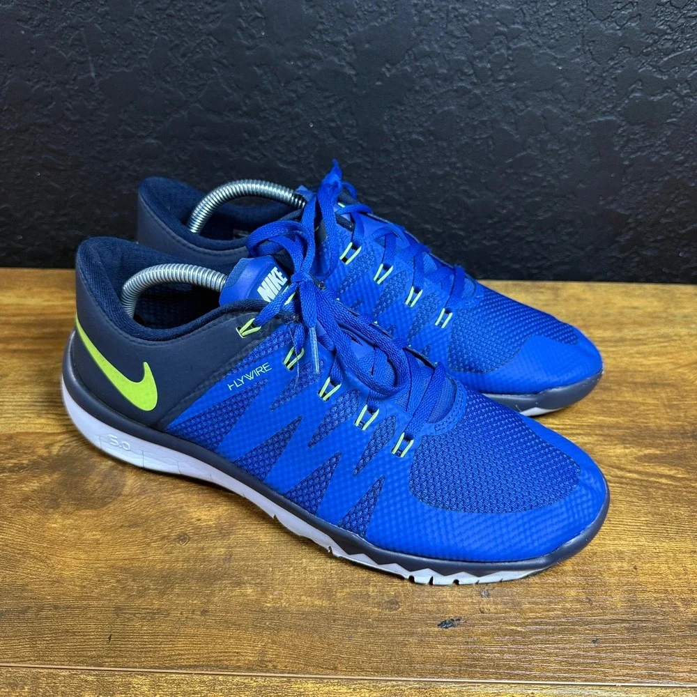 Nike Free 5.0 TR Fit 5 719922-470 Blue Mesh Training Shoes Mens 9
